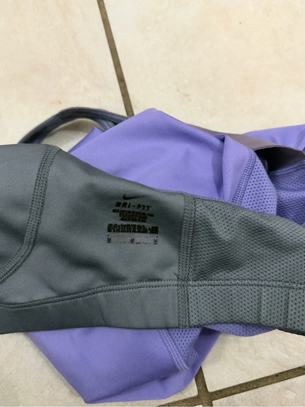 Nike Dri-Fit purple racerback tank top with build in shelf bra (no padding)